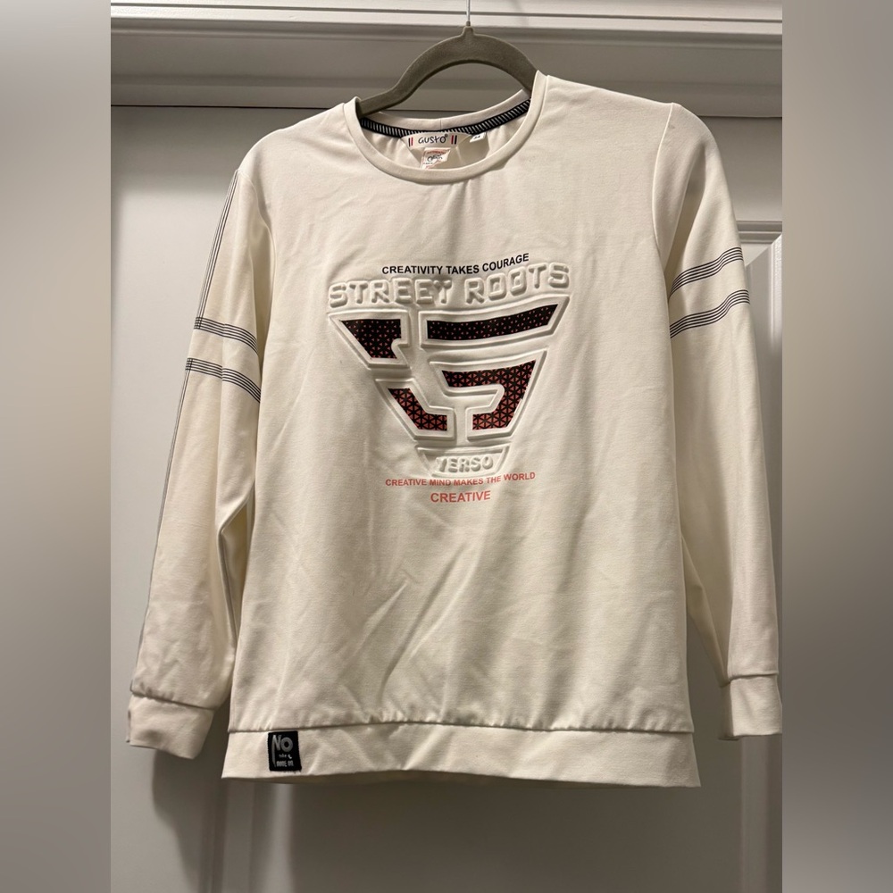 Cream Sweatshirt for Kids